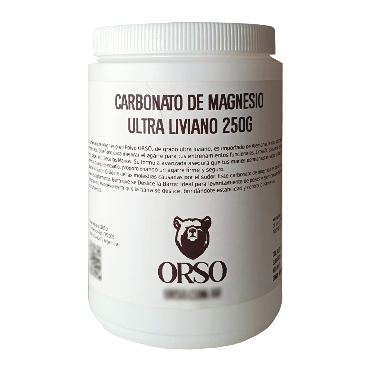 Carbonato De Magnesio Liviano 250g